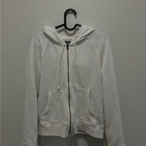 Women's Aerie White Zip-Up Hoodie